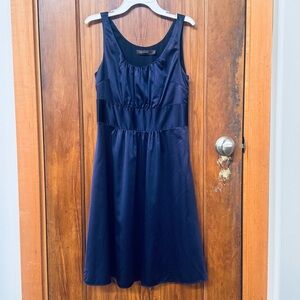 The Limited Eggplant Purple Satin Rouched Tank Sleeveless Knee-Length Dress 4